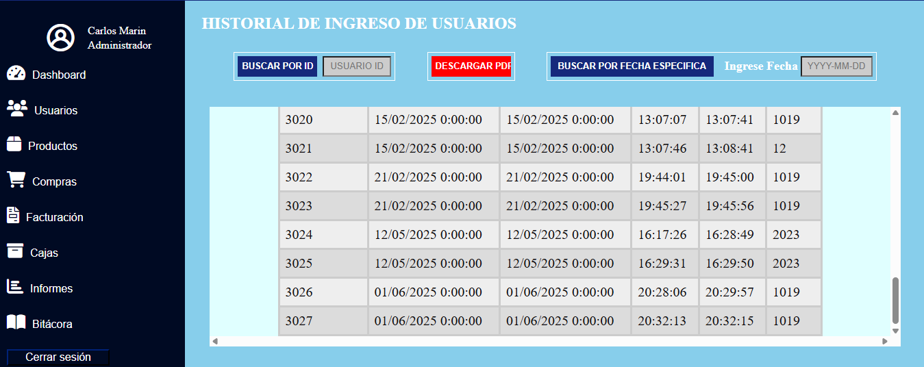 Imagen del proyecto Sistema de ventas