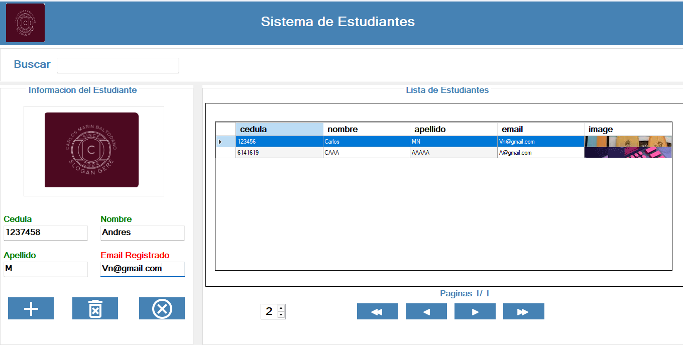 Imagen del proyecto Aplicación de estudiantes