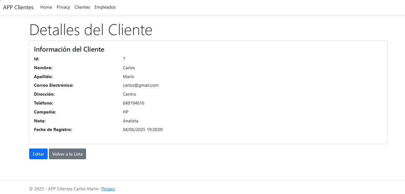 Imagen del proyecto CRUD Web Cliente y Empleado