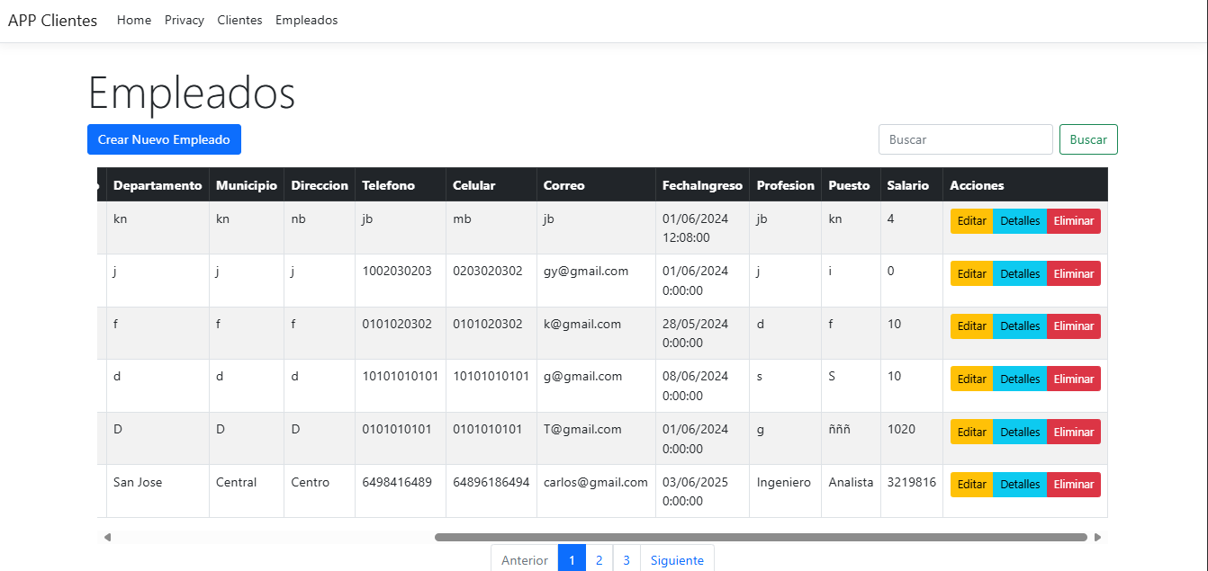 Imagen del proyecto CRUD Web Cliente y Empleado