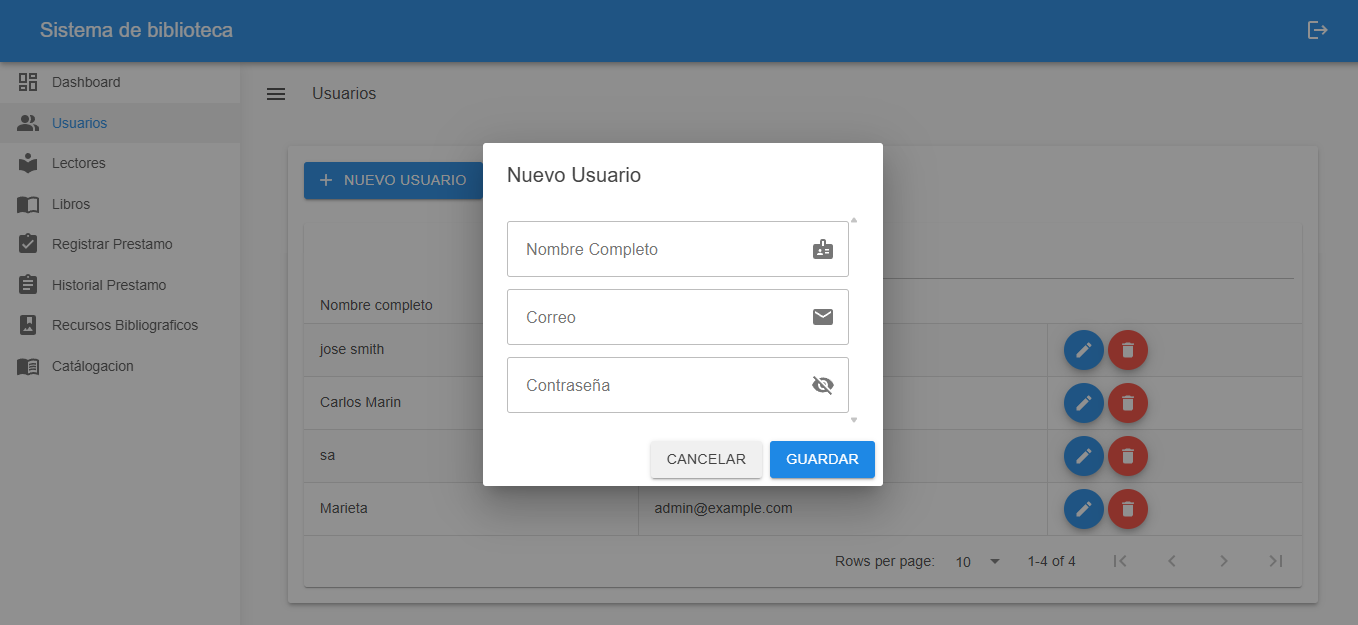 Imagen del proyecto Sistema de Biblioteca